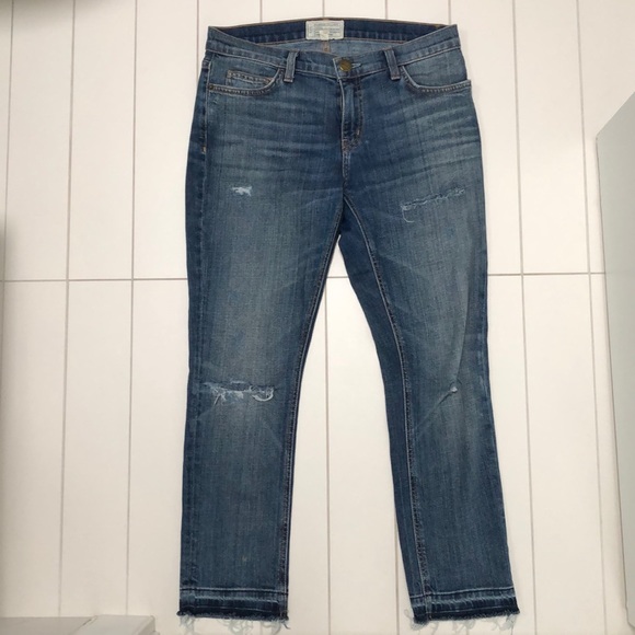 Current/ Elliott Cropped Straight Leg Denim - Picture 1 of 5
